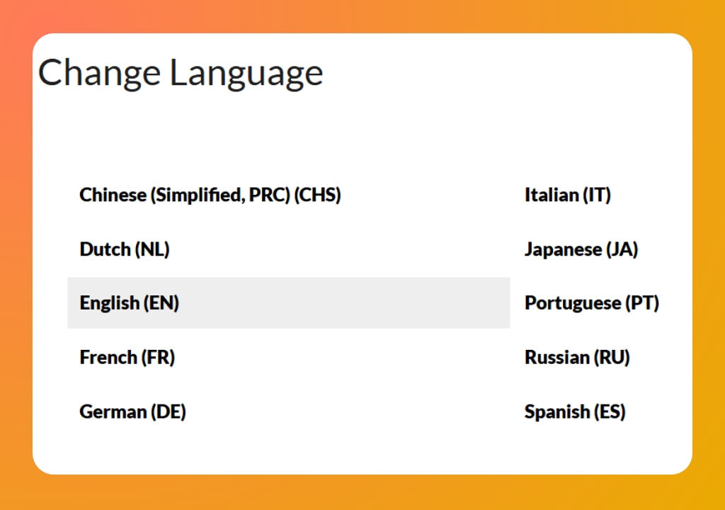 Global Audio & Language Support